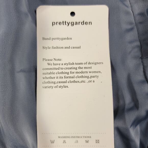 PrettyGarden One-Shoulder Slate Blue Dress Size L New With Tags 845 - Picture 5 of 9